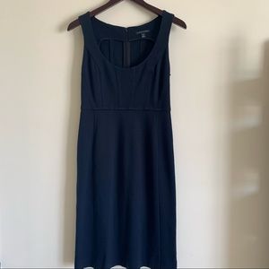 Banana Republic Navy Double Knit Sheath Dress